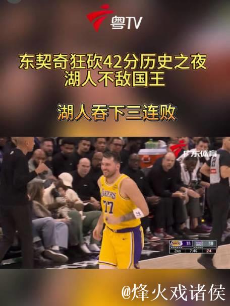 NBA-东契奇空砍42分 国王连战湖人送其3连败 NBA-东契奇空砍42分 国王连战湖人送其3连败