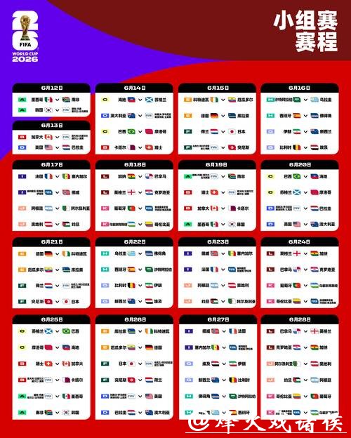 2026世界杯赛程表完整版发布时间解析